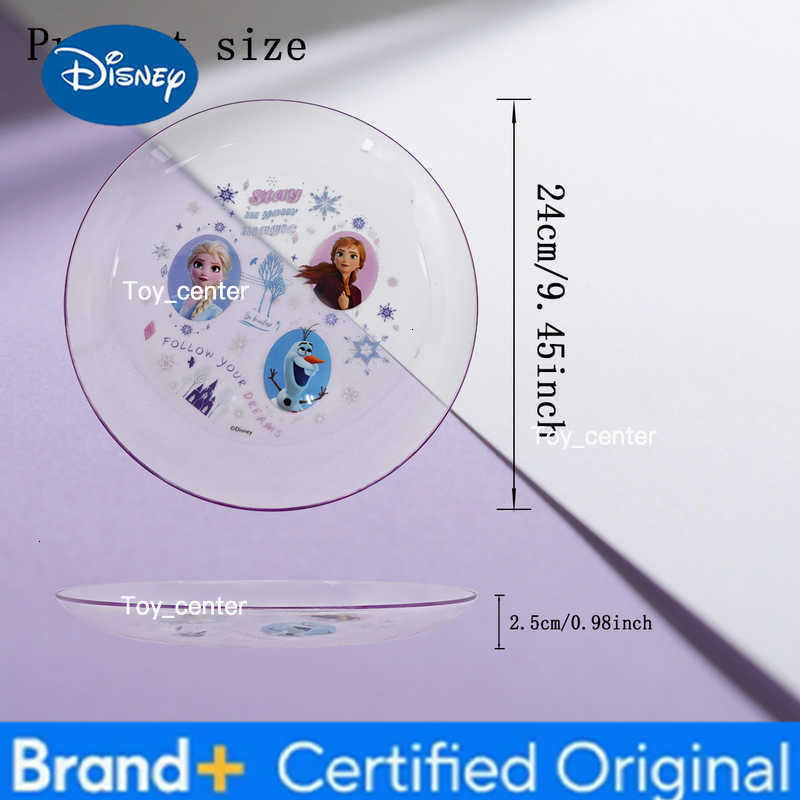 Disney 1pc cartoon Frozen Anna Elsa and Olaf AS plastic transparent plate bowl family dinner and birthday party gift tableware H260302