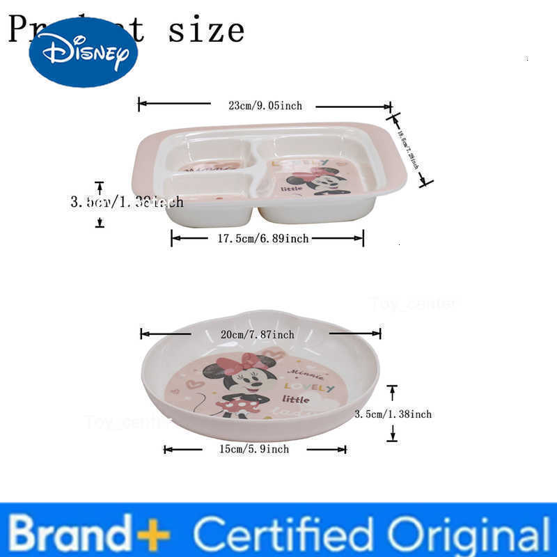 Disney 1pc Cartoon Minnie Mouse tableware Family dinner Birthday durable lovely tableware Minnie Mouse Fall resistant H260302