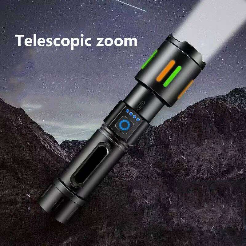 High Powerful Rechargeable LED Flashlights Fluorescence Zoom Waterproof aluminum Lantren Long Range Tactical Torch Camping Z260301