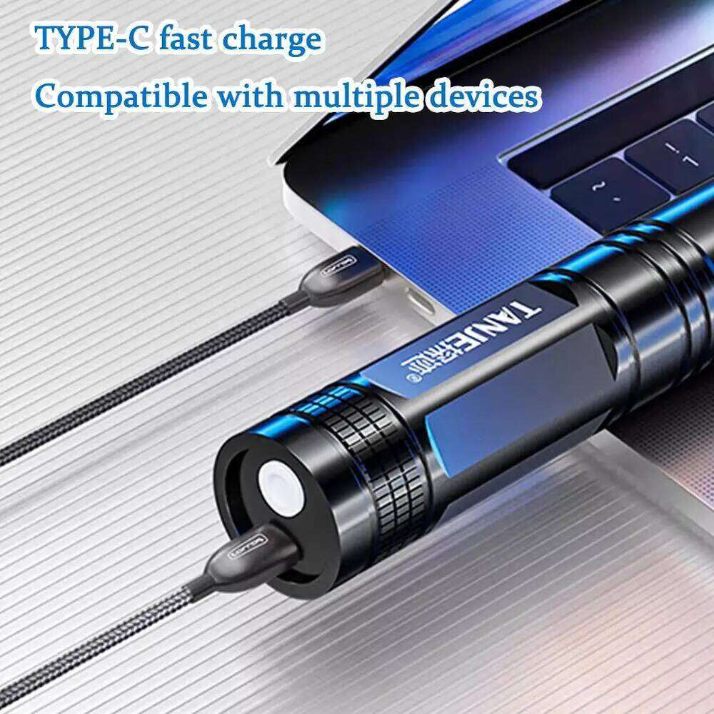Handheld Flash USB Charging Emergency LED Flashlight Waterproof Mini Super Bright Light 600mAh for Outdoor Hiking Fis E1L8 Z260301