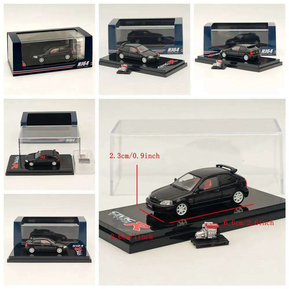 Hobby Japan 1/64 for CIVIC TYPE R EK9 1997 Diecast Models Car Collection Auto Toys Gift 26Y0302 - view 4