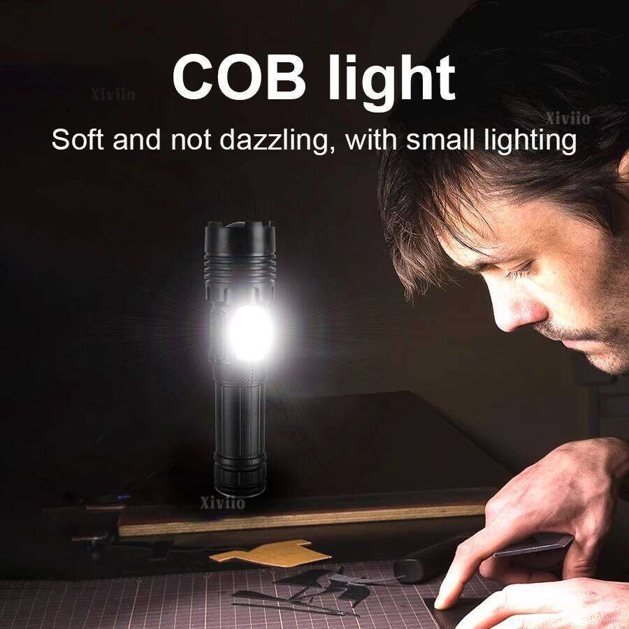 50000000LM Ultra-High Power Flashlight Digital Electronic Display Waterproof Torch Zoom Hand Light Outdoor Camping Lantern Z260301