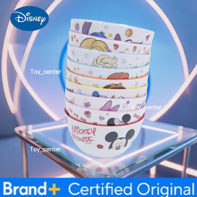 Disney 1pc Classic Cartoon Round two color bowl Family Dinner Christmas Birthday party Melamine anti-fall exquisite bowl H260302