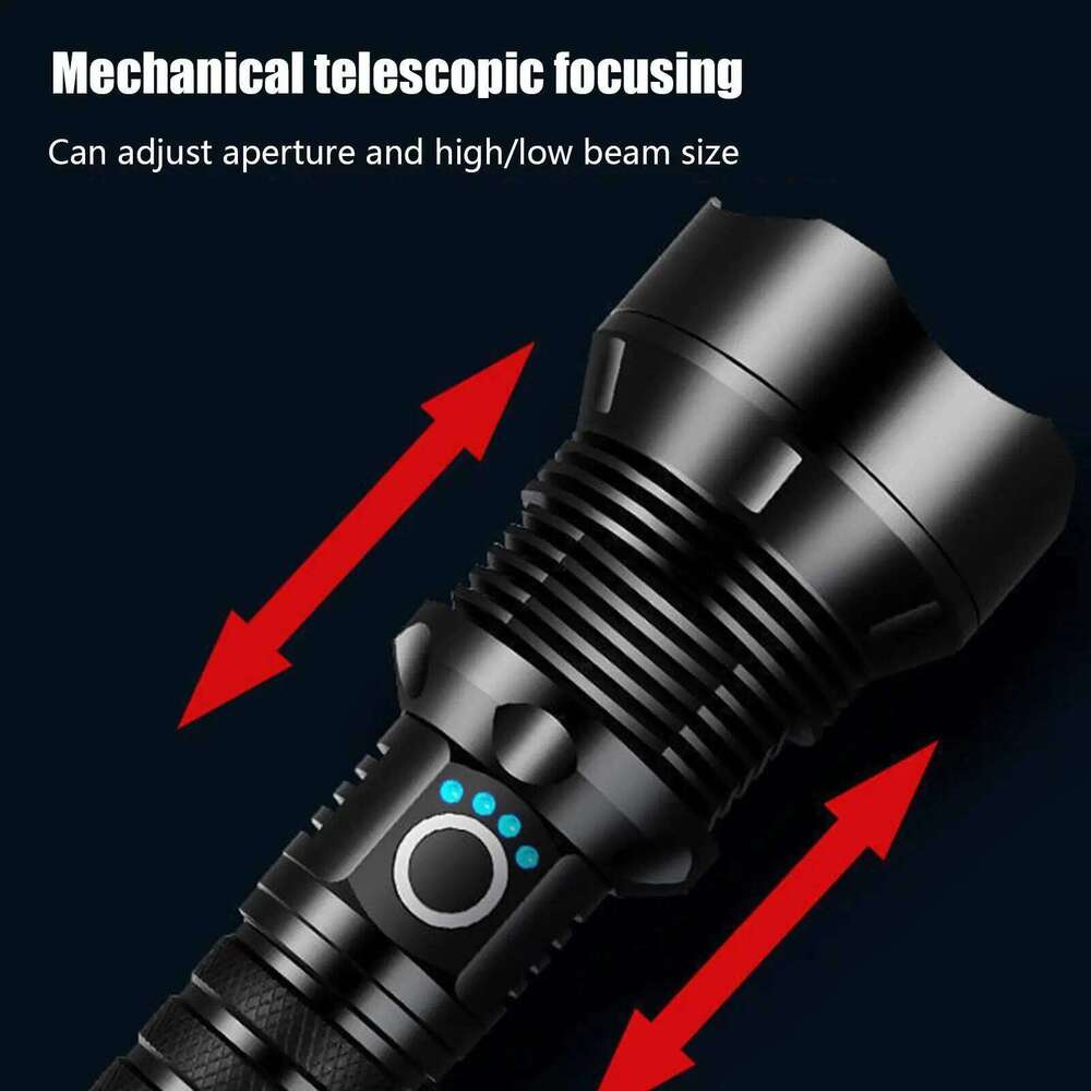 Strong Zoomable LED Torch USB Rechargeable Waterproof Flashlight For Bushcraft Tornado Survival Outdoor Z260301