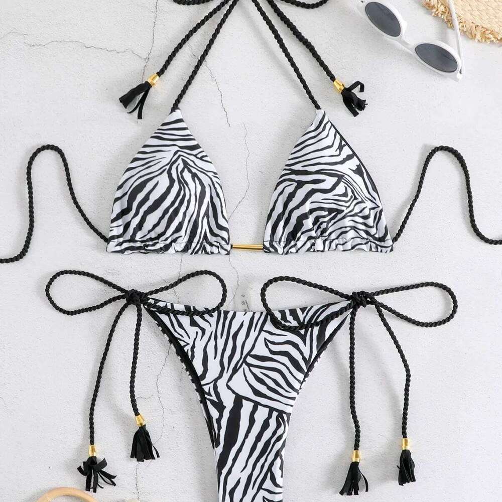 Sexy Push Up Bikini Set Leopard Print Biquinis Women Swimsuit 2-piece Triangle Thong Bathing Suit Holiday Gathering Swimwear Z260301