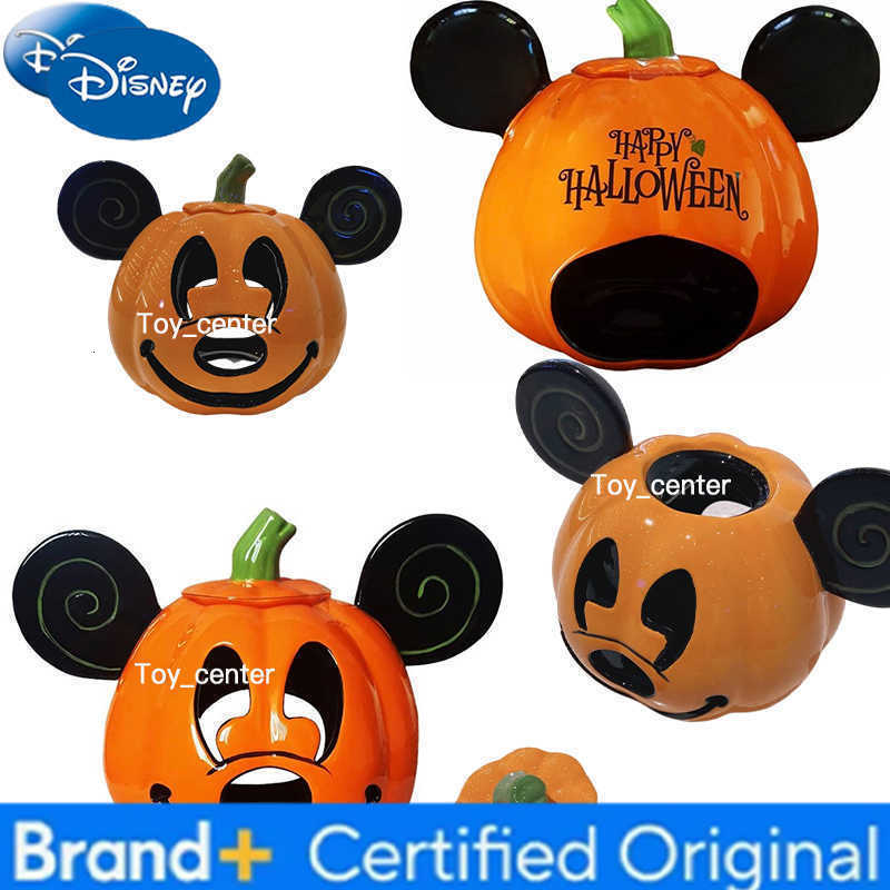 Disney Halloween Mickey Mouse New Pumpkin Lantern Cartoon Anime Action Figure Toys Decoration Collection Gifts Limited Edition H260302