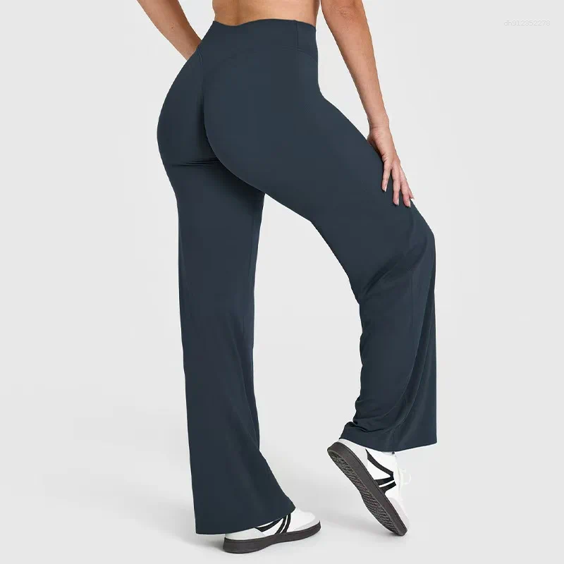Active Pants High Waisted Straight Leg Yoga For Women Naked Feeling BuLifting Loose Fit Workout Trousers Slimming Gym