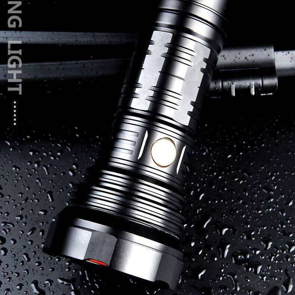 Powerful Flashlight Super Bright Long Range lighting Torch Waterproof Type C Usb Rechargeable Hand Lantern For Outdoors Hunting Z260301