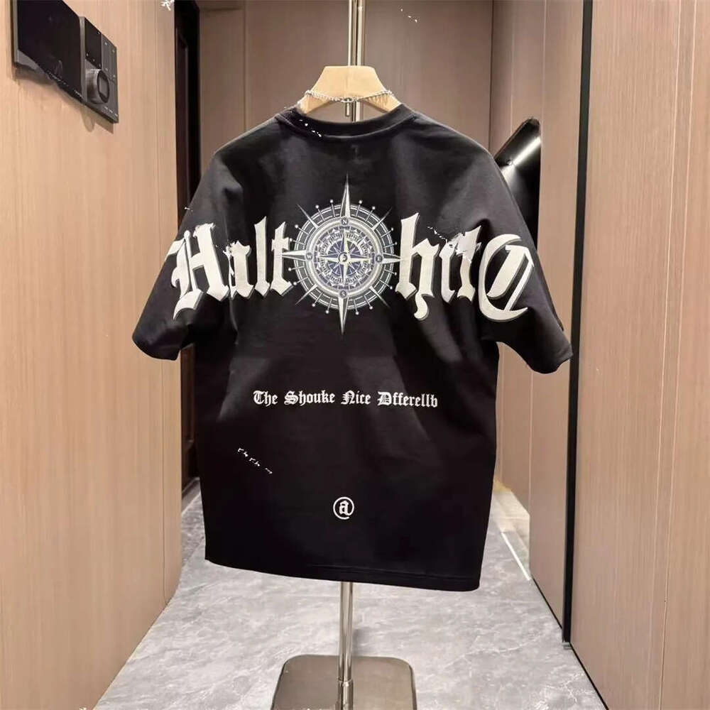 American Retro Trendy Brand Casual Heavyweight Printed Letter Summer Fashion Versatile Short Sleeve T-Shirt