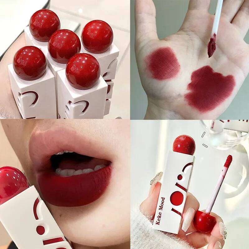 Sexy Red Velvet Gloss Waterproof Liquid Lipstick Lips Tint Mud Makeup Four Corners Matte Lip Glaze Cosmetics H260302
