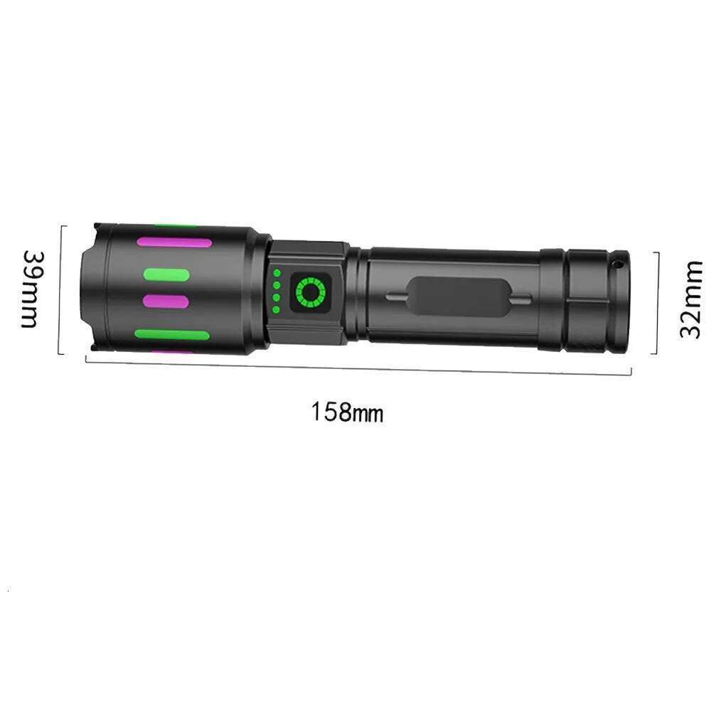 Most Powerful LED 3 Modes USB Rechargeable Ultra Bright Flashlight Zoomable Lantern for Outdoor Camping Z260301