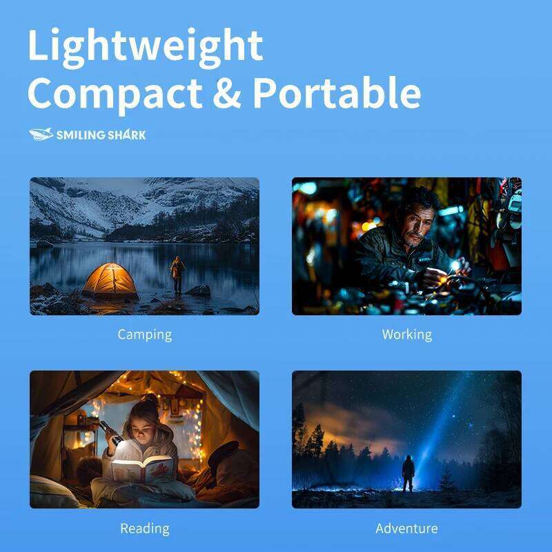 Smiling Shark SD7168 Rechargeable Flashlight, M60 Zoomable Torchlight, with COB Side Light, Power Display, for Outdoor Camping Z260301