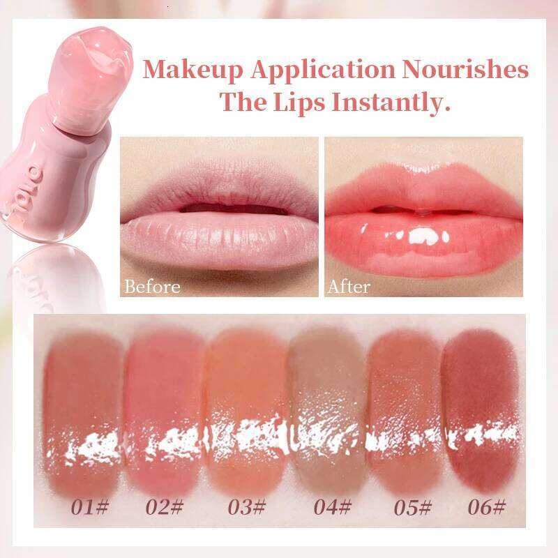 Waterproof Water Lip Gloss - Moisturizing & Hydrating Shine, Lasting Nourishing Liquid Lipstick With Seed Oils, Smooth Texture H260302