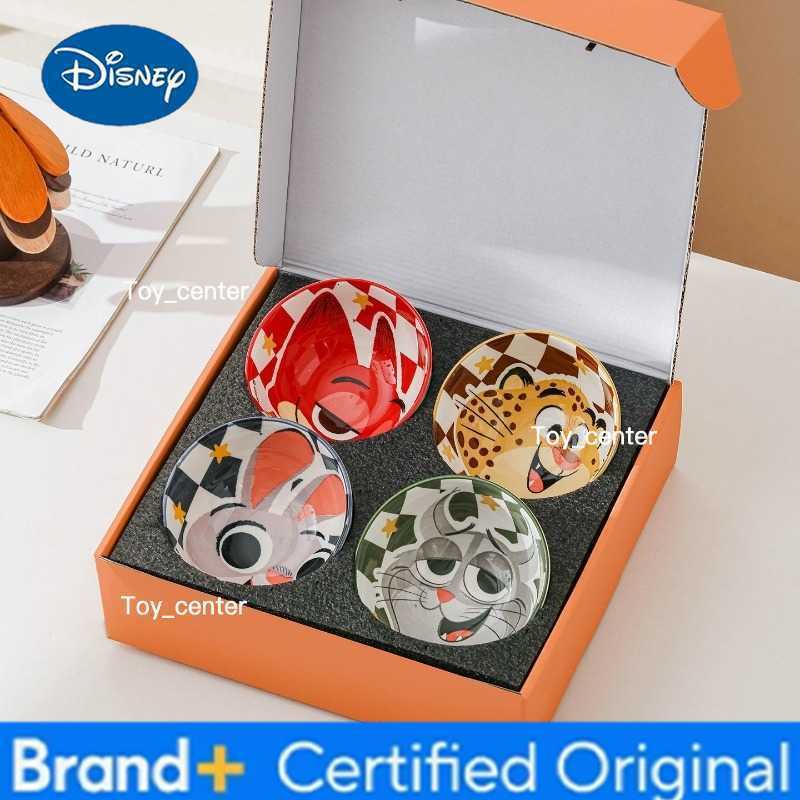 Disney Zootopia Judy Nick Creative Cartoon High-Quality Ceramic Tableware Girly Style Personalized Ceramic Bowl Birthday Gift H260302