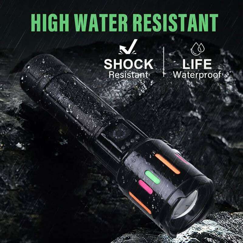 Aluminium Alloy Flashlight Rechargeable LED Flashlights High Power Zoom Torch Light Long Range Tactical Lantren Camping Z260301
