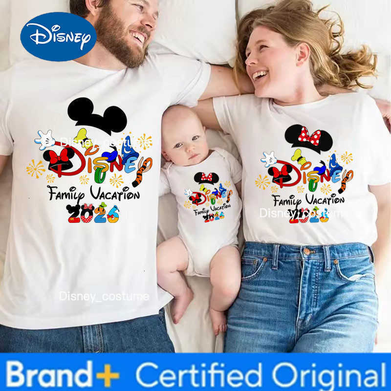 Disney 2026 Family Vacation Father Mother-kids Family Matching Outfits Funny Disneyland Family Look H260302