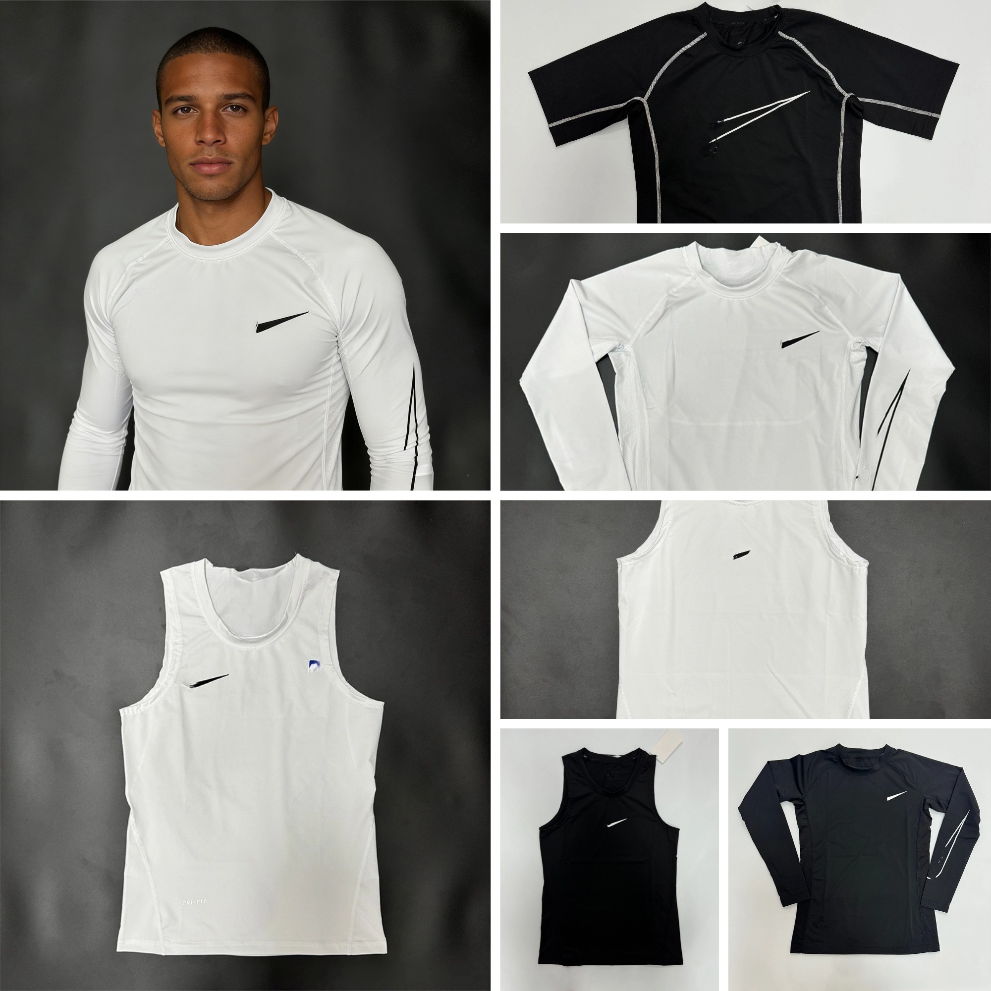 Designer men's T-Shirts Sports compression tech fleece Joggers basketball football vest running training pantalon High quality quick-dry stretch fabric daily