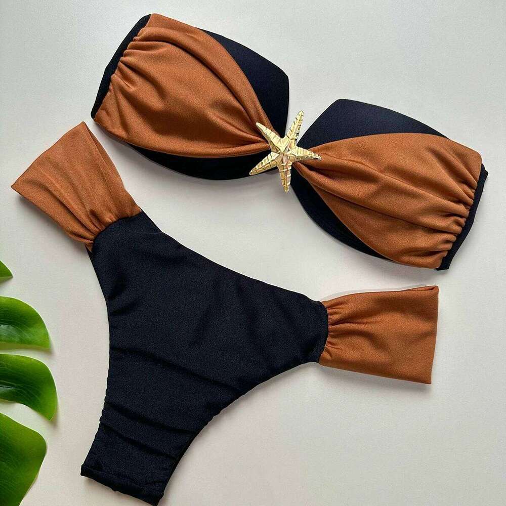 Push Up Bikinis 2025 Sexy Women Swimsuit Swimwear Female High Cut Patchwork Bikini Set Biquini Bathing Suit Swimming Suits Z260301