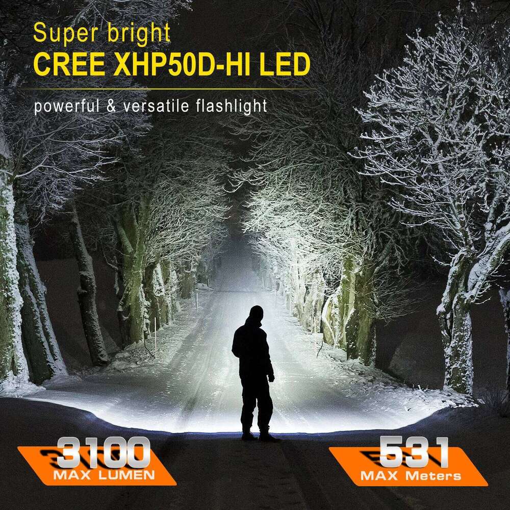Sofirn-C8L 21700 Flashlight Powerful Tactical 3100lm XHP50D HI LED Torch EDC Type C Rechargeable Hunting Lantern Z260301