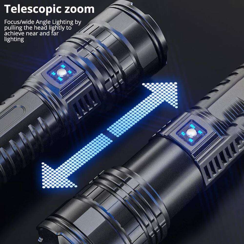 10000000LM LED White Laser Built-in Battery Flash Light Emergency Spotlights 5km Most Powerful Led Flashlights Tactical 15000mah Z260301