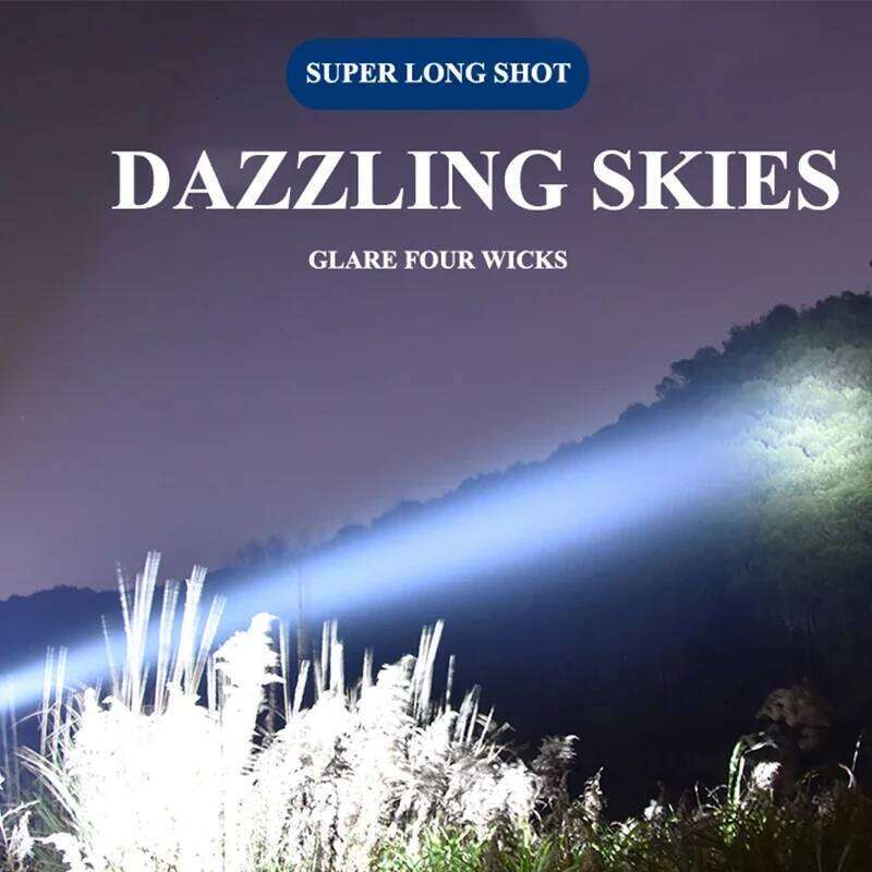 High Strong Led 2000LM Tactical Torch Tail Light USB Charging Flashlight with Power Display For Camping Z260301