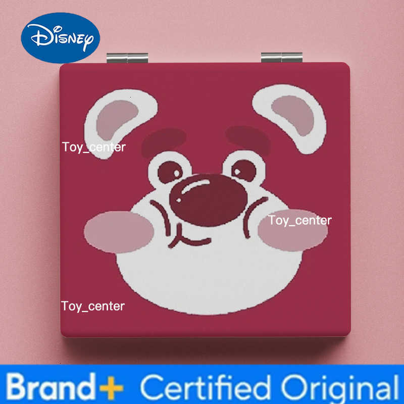 Disney Cartoon Lotso Mirror Portable Small Mirror Kawaii Anime Portable Folding Mirrors Double-Sided Pattern Makeup Girl Gifts H260302