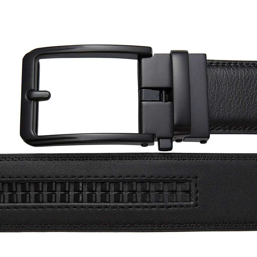 Top Quality Mens Black Belts Luxury Adjustable Genuine Leather Brown For Men 3.5cm Width Formal Suit Waist Belt Male B1338 S260228