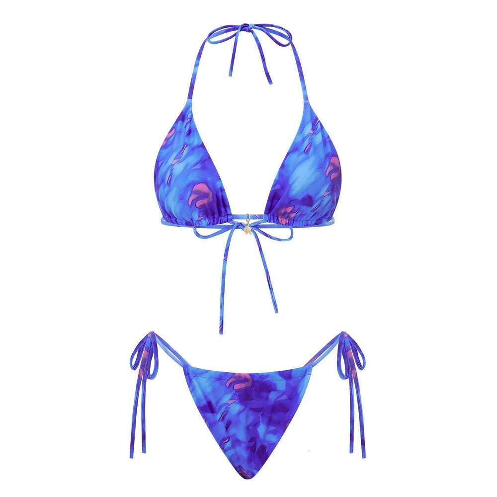 hirigin Women 2 Pieces Bikini Swimsuit Spaghetti Strap Top Tie Side Triangle G-Thong Bathing Suit Beach Holiday Swimwear Z260301