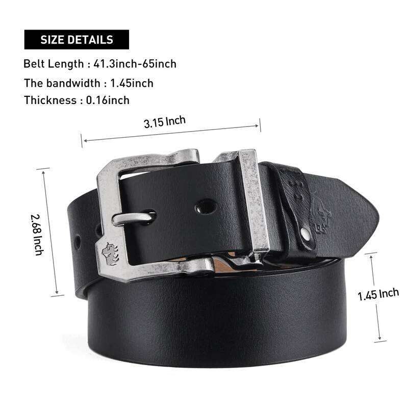 High Quality Genuine Leather Men's Belt Vintage Pin Buckle Strap Luxury Designer Casual Retro Belts for Men Jeans S260228