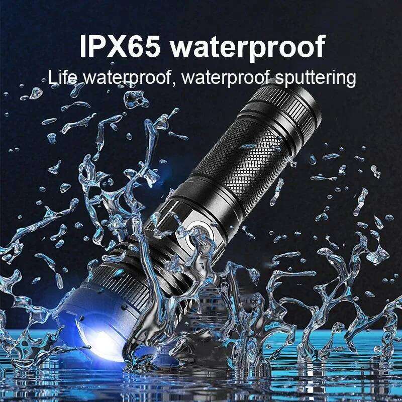 LED Flashlight 500W Ultra Bright 4 Modes Outdoor Portable Waterproof Camping Hunting Emergency Tactical Night Light Z260301