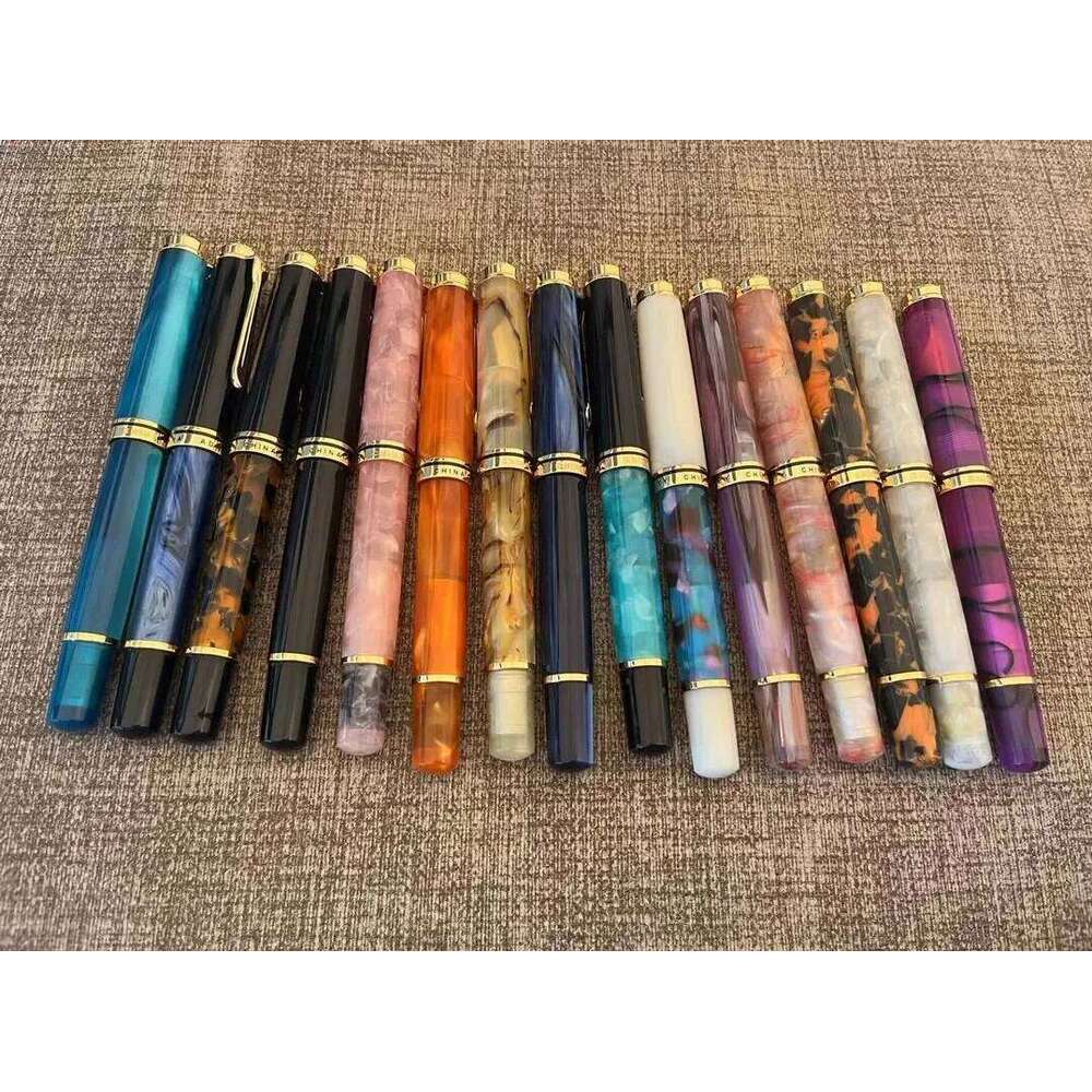 New Admok M800 Acrylic Fountain Schmidt Soft No.6/35# F/M/B 0.5/0.7MM Bock Bent Nib Inking Students Writing Gift Pen 26Y0302