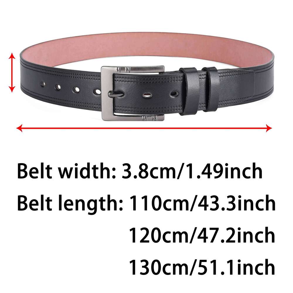 Genuine Leather For Men's High Quality Buckle Jeans Cowskin Casual Belts Business Cowboy Waistband Male Fashion Designer 2024New S260228