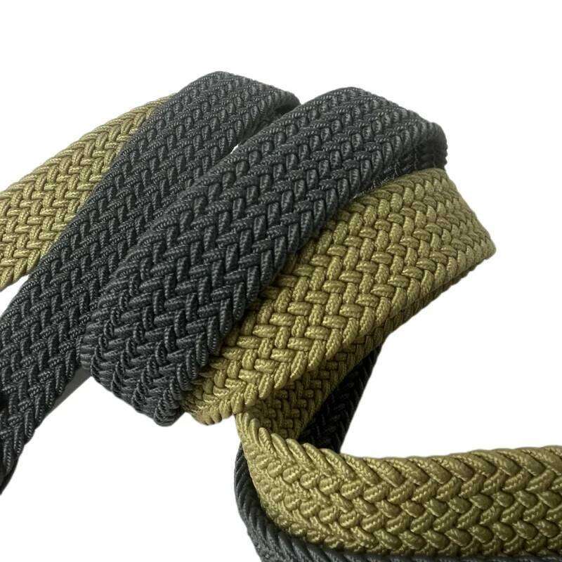 Stretch Canvas Leather Belts Men Female Casual Knitted Woven Military Tactical Strap Male Elastic Belt for Pants Jeans 3.5 S260228