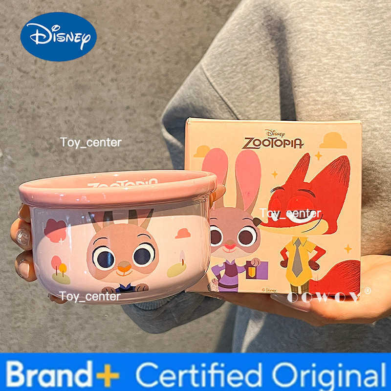 Disney Zootopia Nick Judy Ceramic Rice Bowl High Aesthetic Cartoon Character Dining Utensils Personal Bowl for Home Use Birthday Gift H260302