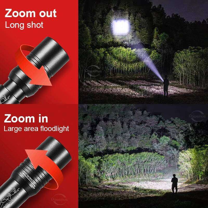 Zoom 200M Led Rechargeable Portable Professional Underwater Lantern IPX8 Waterproof Diving Flashlight Z260301