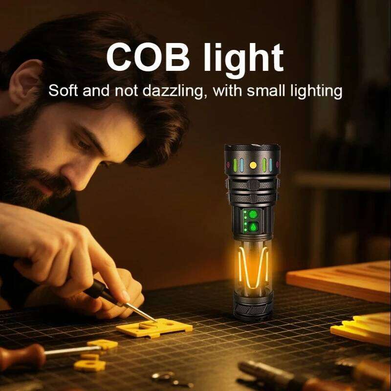 Powerful White Laser LED Flashlight COB Torch Zoom USB Rechargeable Outdoor Camping Hiking Hunting Fishing Climbing Adventure Z260301