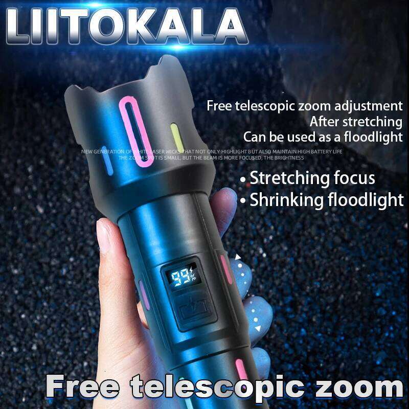 LiitoKala Strong Light LF-2405 Flashlight Color Reflective Strip Detachable 18650 26650 Battery 1000LM or above Z260301
