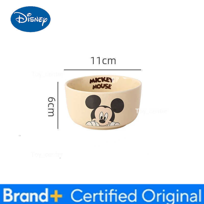 Disney Mickey Bowl Anime Children Ceramics Tableware Cute Child Breakfast Bowl Milk Bowl Household Ramen Bowls Soup Present Gift H260302