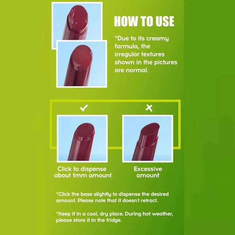 MLSMILE 3pcs/set Press Lipstick Solid Long-lasting Easy Color Moisturizing Pearl Mirror Lip Gloss H260302