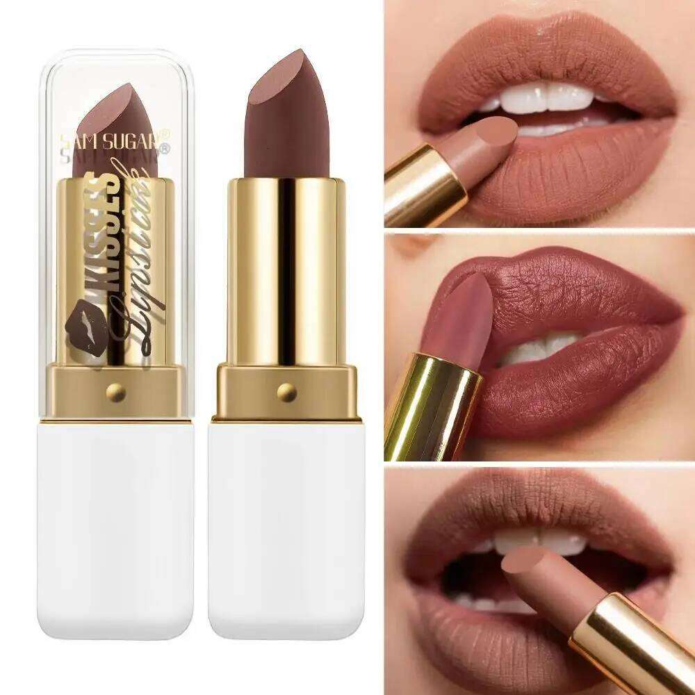 Metallic Lipstick Waterproof Long Lasting Moisturizing Matte Velvet Diamond Lip Gloss Pearlescent H260302