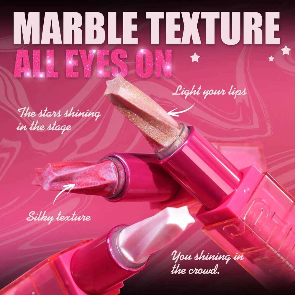 Spiral Star Lipstick Moisturizing Waterproof Matte Glitter Marble Non Stick Long Lasting Lip Gloss Pearlescent Shine H260302
