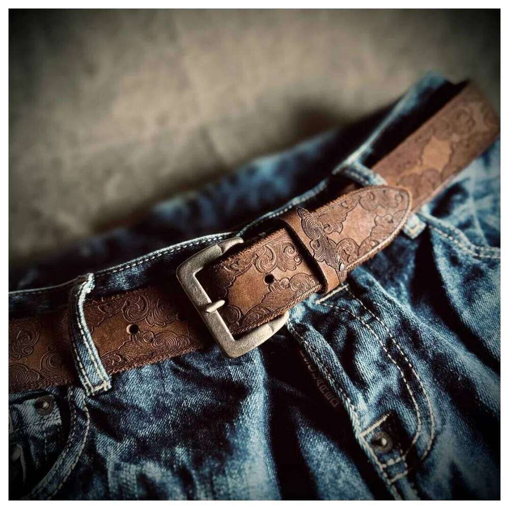 Genuine Leather Men's Luxury Designer Strap Male Fashion Pure Copper Buckle Wild Classic Retro High Quality Jeans Soft Belt S260228