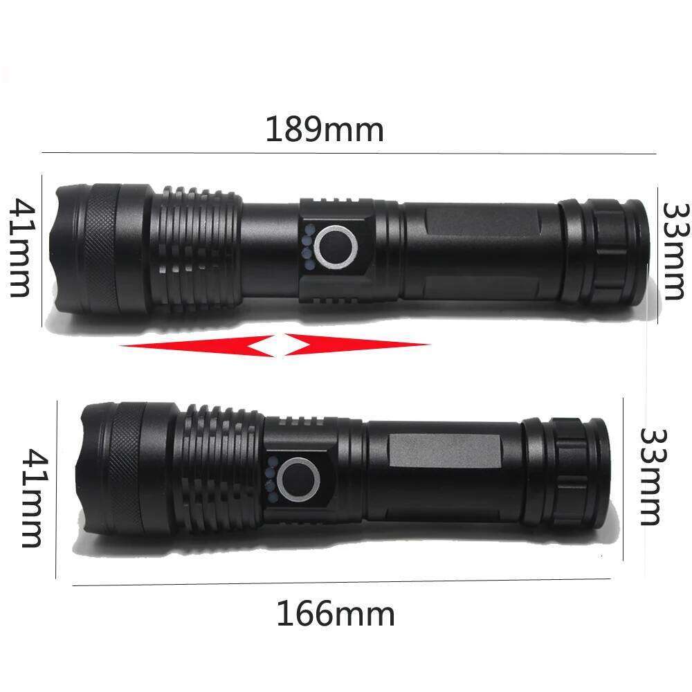 Powerful LED Flashlight 5 modes Zoomable lighting Searching Camping Torch 26650 charging hunting Outdoor Waterproof lamp Z260301