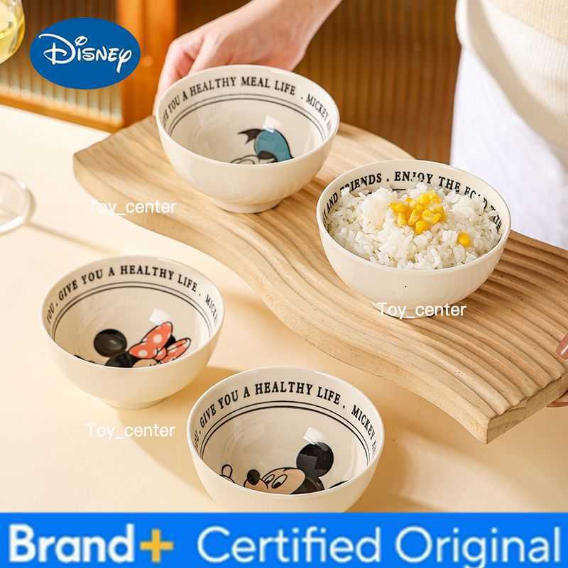 Disney Mickey Ceramic Bowl Cartoon Donald Duck Daisy Cartoon Soup Bowl Household Childrens Fun Tableware Set H260302