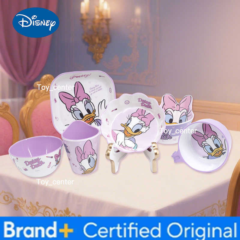 Disney 1pc Cartoon Daisy Duck purple melamine tableware Family dinner Birthday party Resistance to falling tableware H260302