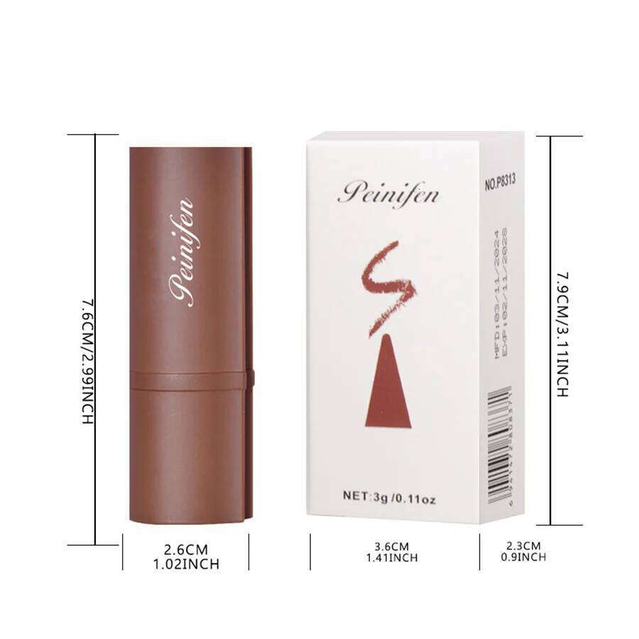 Pointed matte mist long-lasting chocolate lip liner lipstick purple nude red H260302