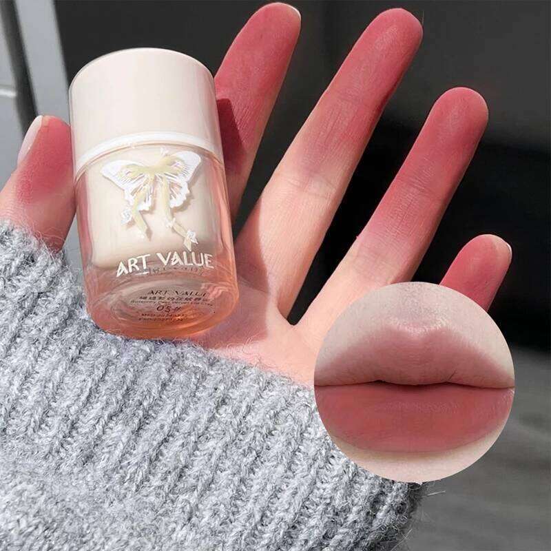 Matte Nude Liquid Lipstick Waterproof Long Lasting Sexy Rose Red Gloss Non-stick Cup Lip Stain For Women Korean Cosmetics H260302