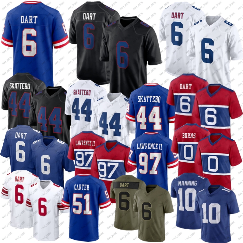 44 Cam Skattebo Jaxson Dart Dexter Football Jersey Malik Nabers Kayvon Thibodeaux Manning Strahan Abdul Carter Burns Lawrence II