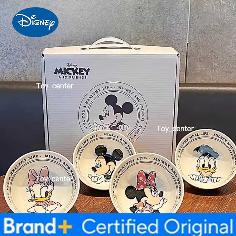 Disney New BeastKingdom Minnie Daisy Personality Periphery Ceramic Bowl Couple Home Tableware Soup Bowl Set Exquisite Gifts H260302