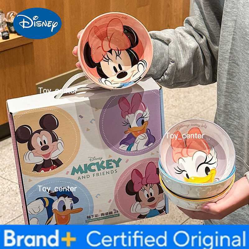 Disney Cute Cartoon Mickey New Adorable Ceramic Bowl Fun Rice Bowl with Healthy Underglaze Food-Grade Home Use Anti-Scald H260302